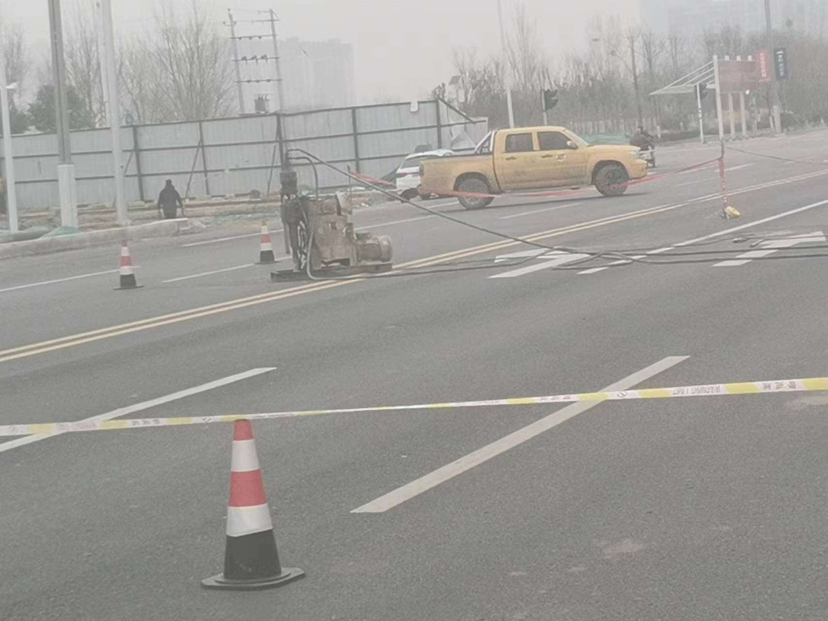 南开乡马路注浆